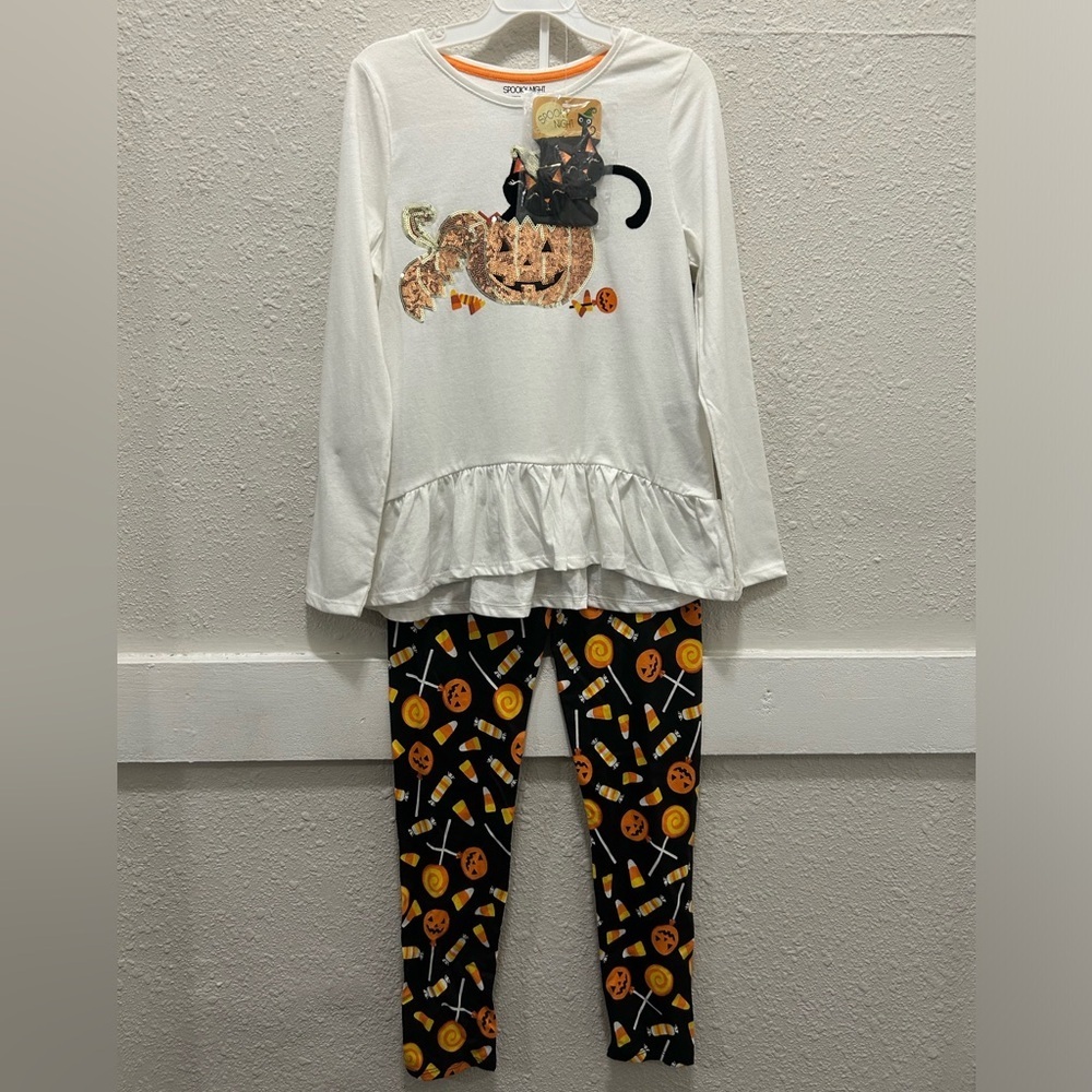 Spooky Night Girls Halloween Outfit NWT Large 10/12 (Read Description)
